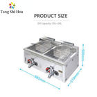 Countertop Gas Fryer Machine French Fries Stainless Steel