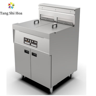 Friggitrice elettrica del microcomputer di acciaio inossidabile 28L+14L+14L con 3 canestri del carro armato 4
